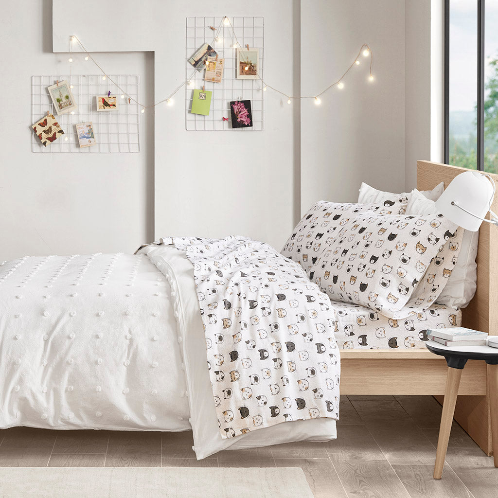 Cozy Soft Cotton Flannel Printed Sheet Set