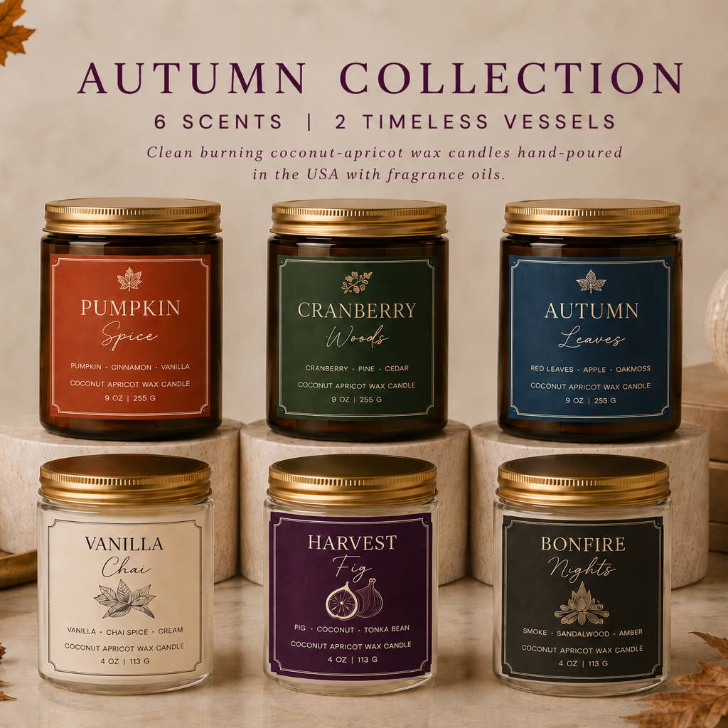 WHC Autumn Collection Candles - 4oz.