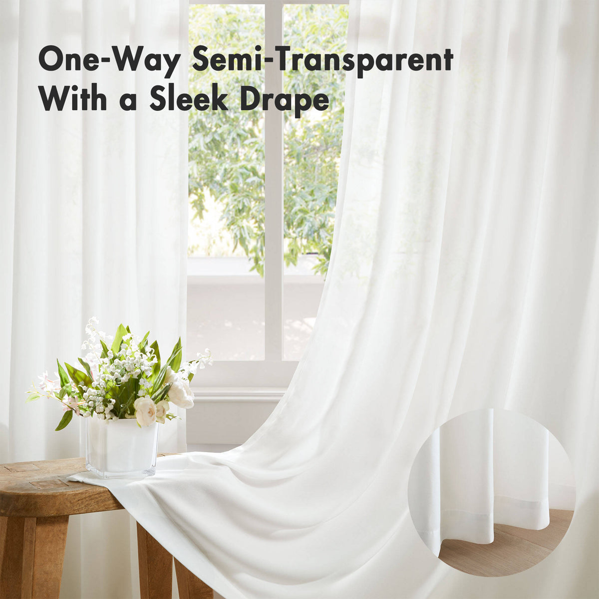 Rod Pocket with Back Tab Privacy Curtain Pair