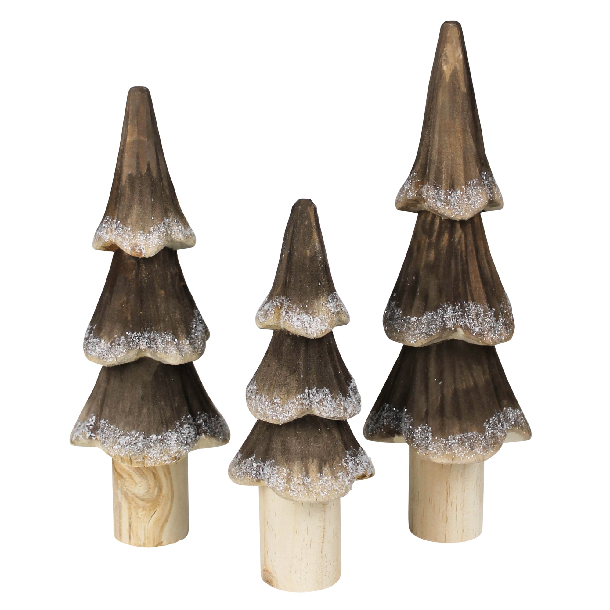 Trees, Wood, Set of 3