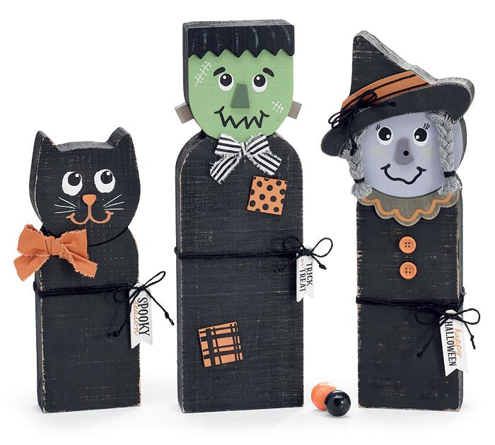 Scary Sweet Wood Post Characters (S/3)