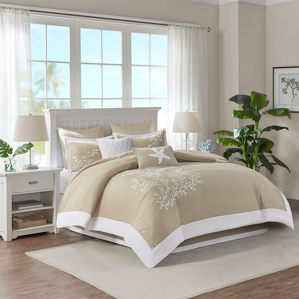 Coastline Oversized Cotton Jacquard Comforter Set