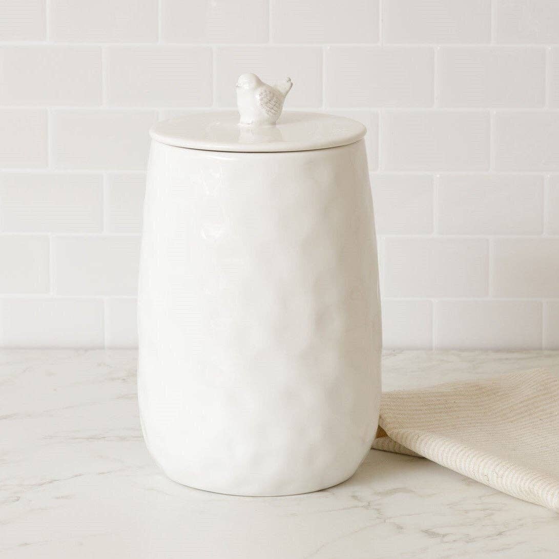 Ceramic Canister w/ Songbird (L)