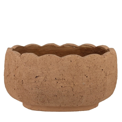 Sophia Scalloped Planter Cement