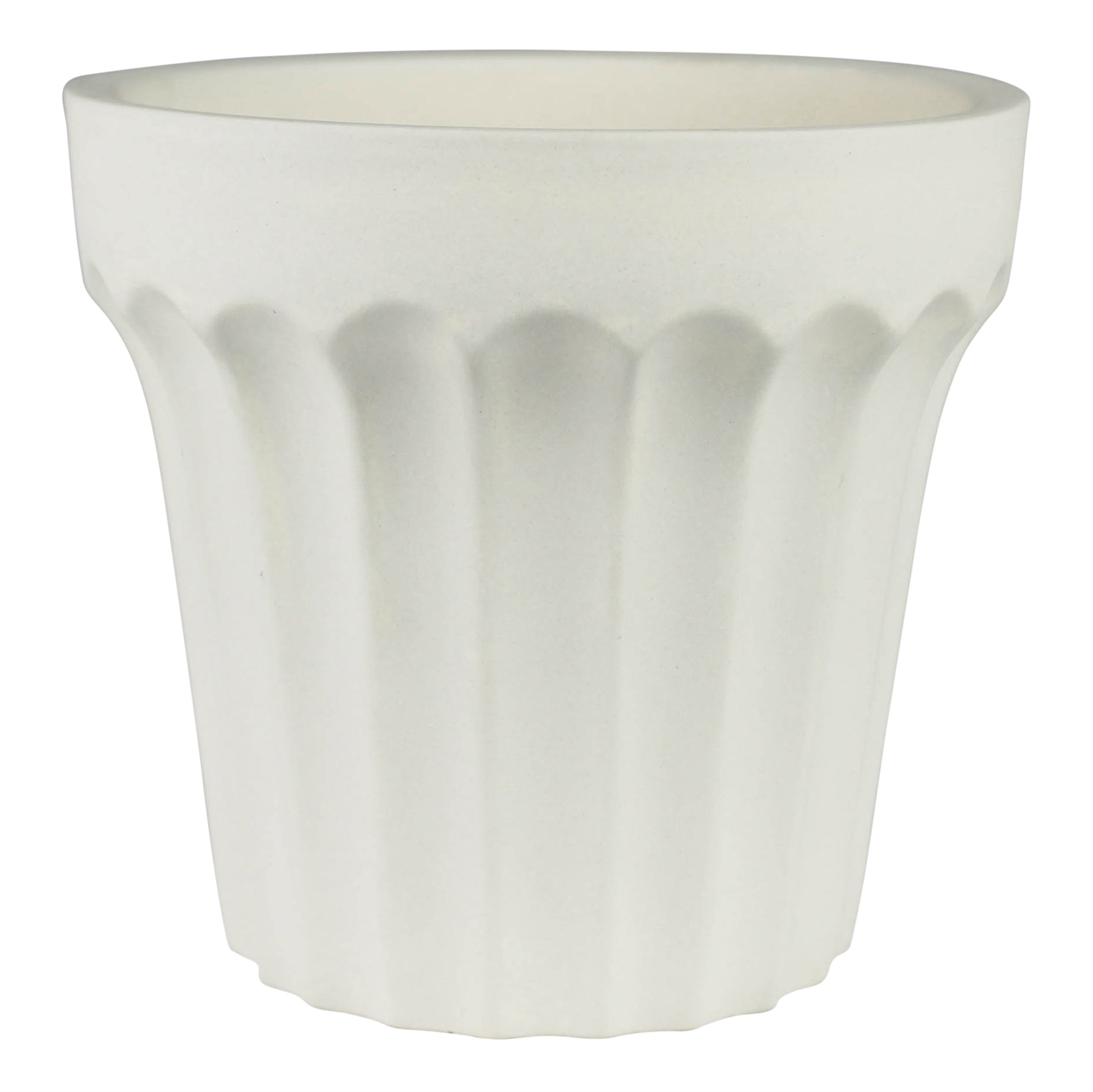 Scalloped Orchid Pot, Ceramic