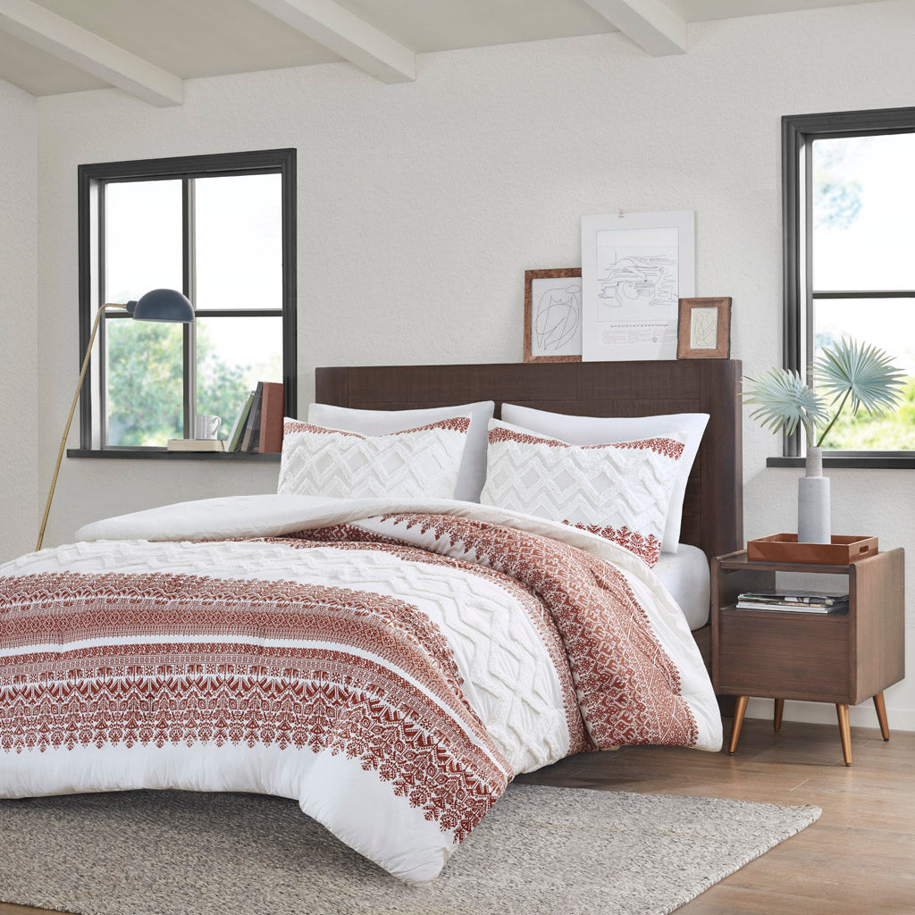 Mila Cotton Printed Comforter Set with Trims