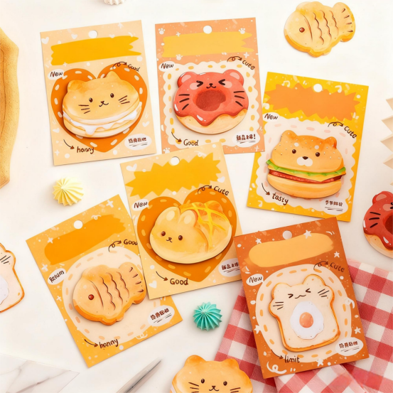 Sticky Note Set of 12 - Bakery Friends