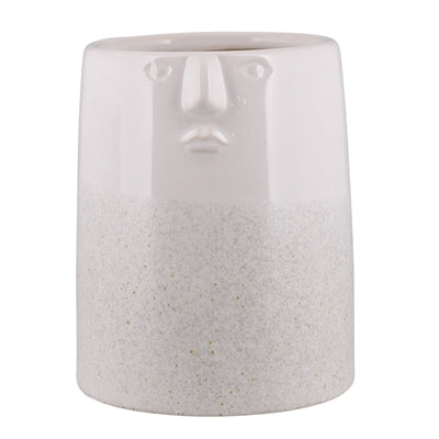 Jean Vase with Face - Sm - White