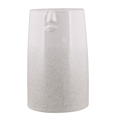 Jean Vase with Face - Lrg - White