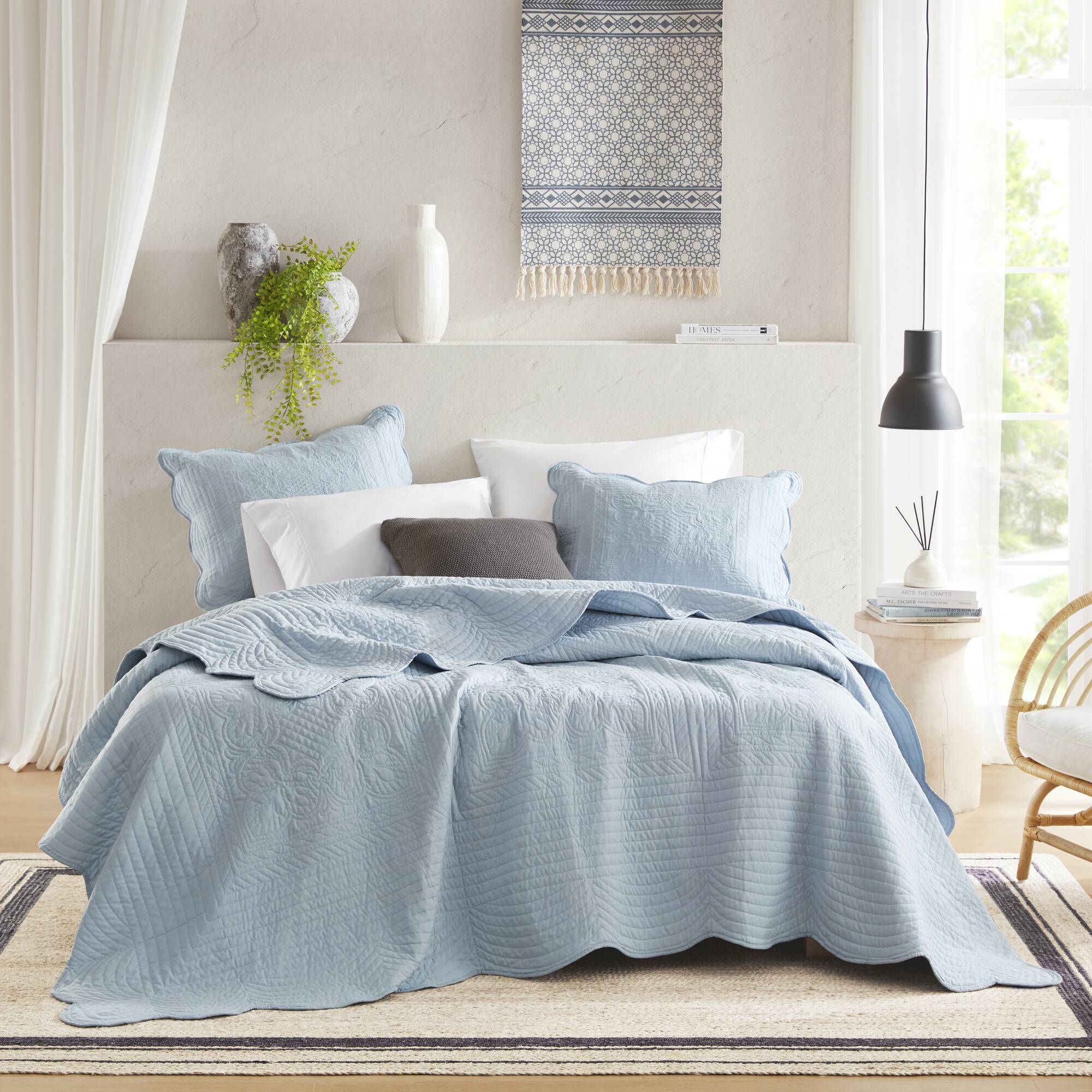 Tuscany 6 Piece Reversible Scalloped Edge Daybed Cover Set