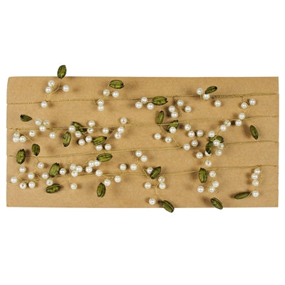 Garland with Pearls and Brass Leaves