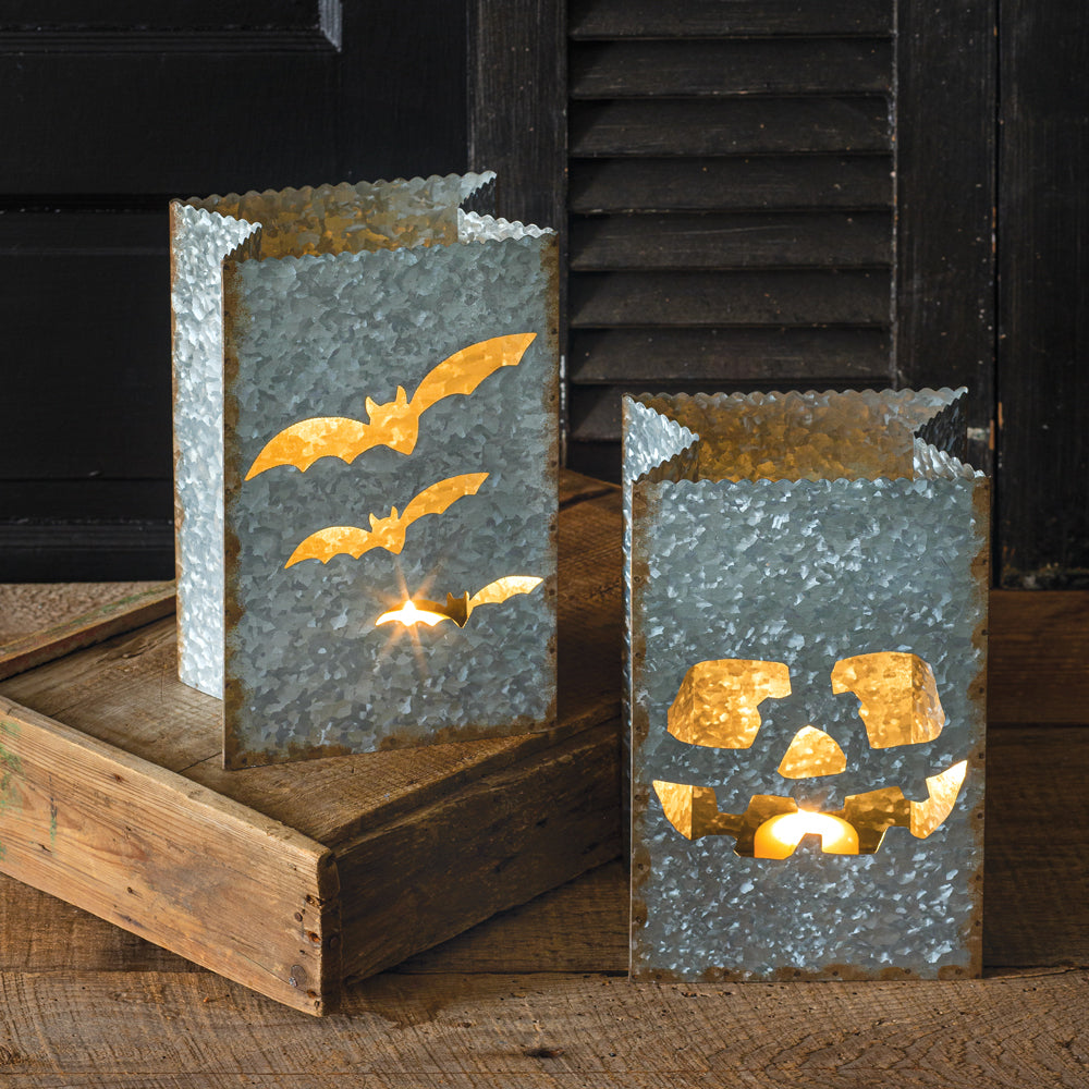 Bats Galvanized Luminary