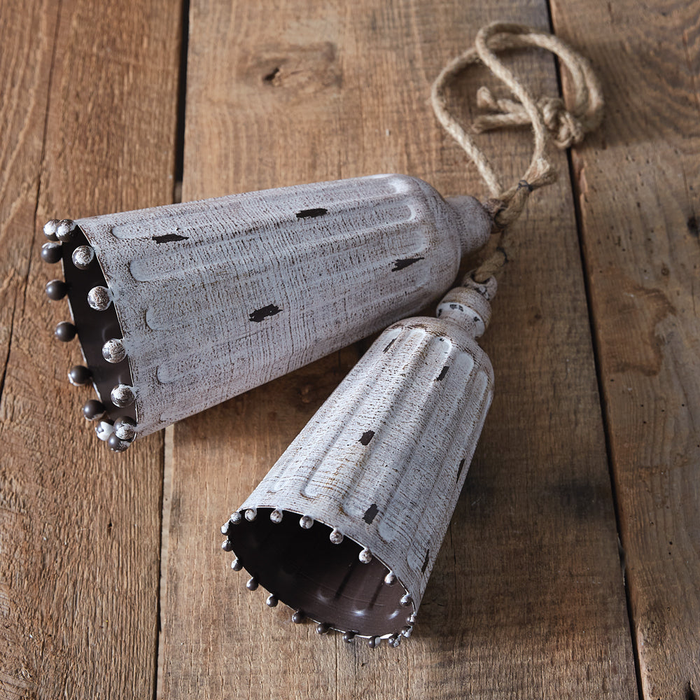 Whitewashed Metal Bells