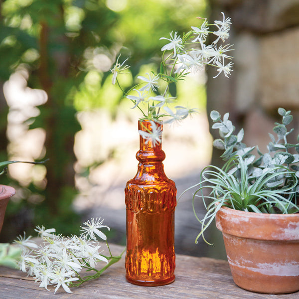 Embossed Tangerine Bud Vase - Min of 2