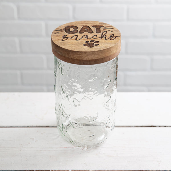 Cat Snacks Glass Container