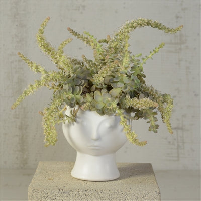 Rory Vase w/ Expression - Matte White
