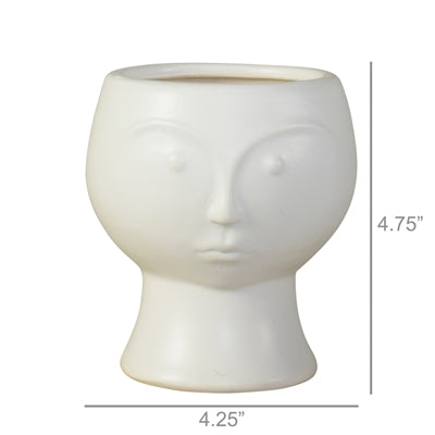 Rory Vase w/ Expression - Matte White