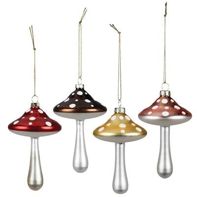 Mushroom Ornament - Set of 4
