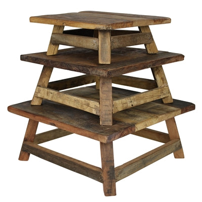 Laredo Wood Risers, Set of 3