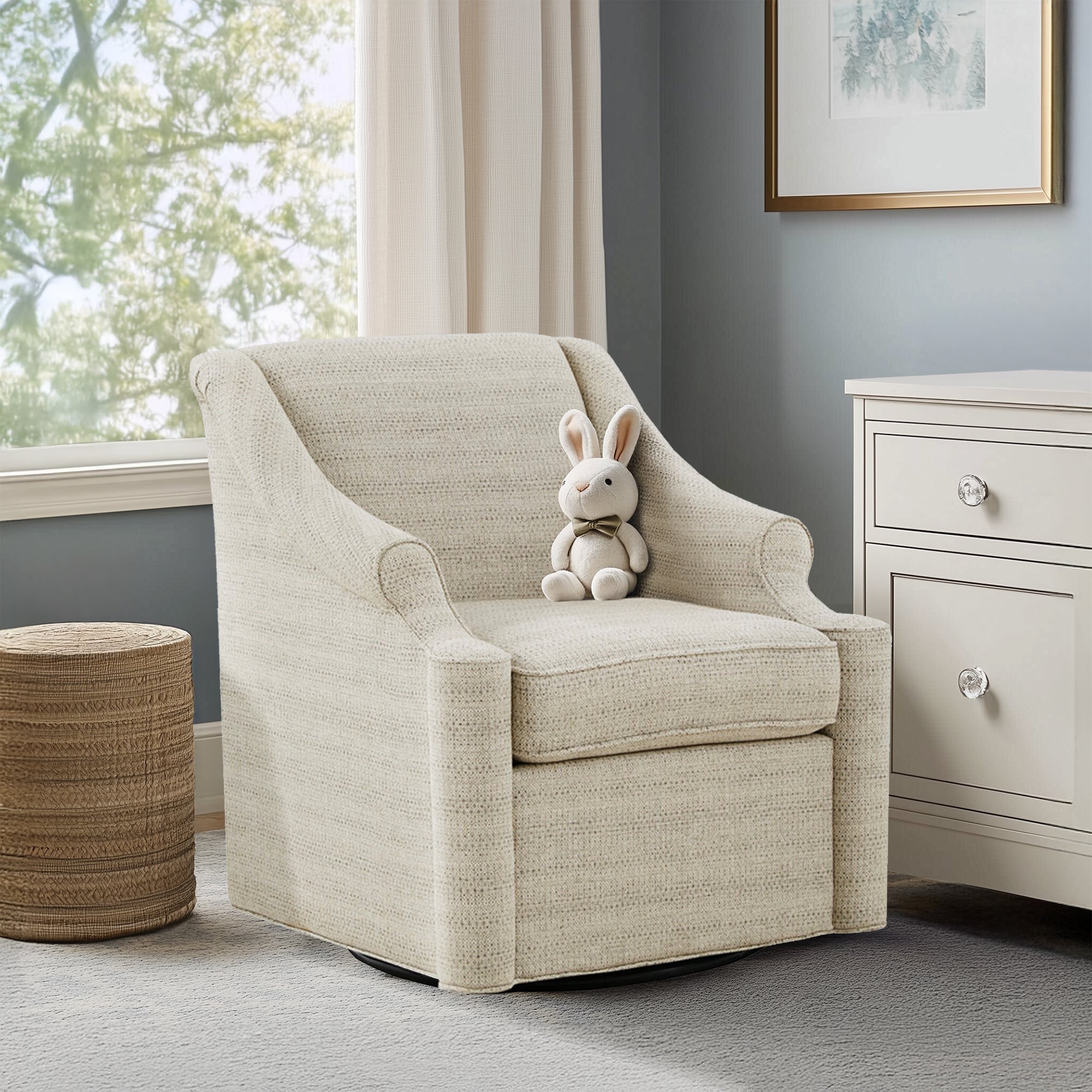 Justin Upholstered 360 Degree Swivel Chair
