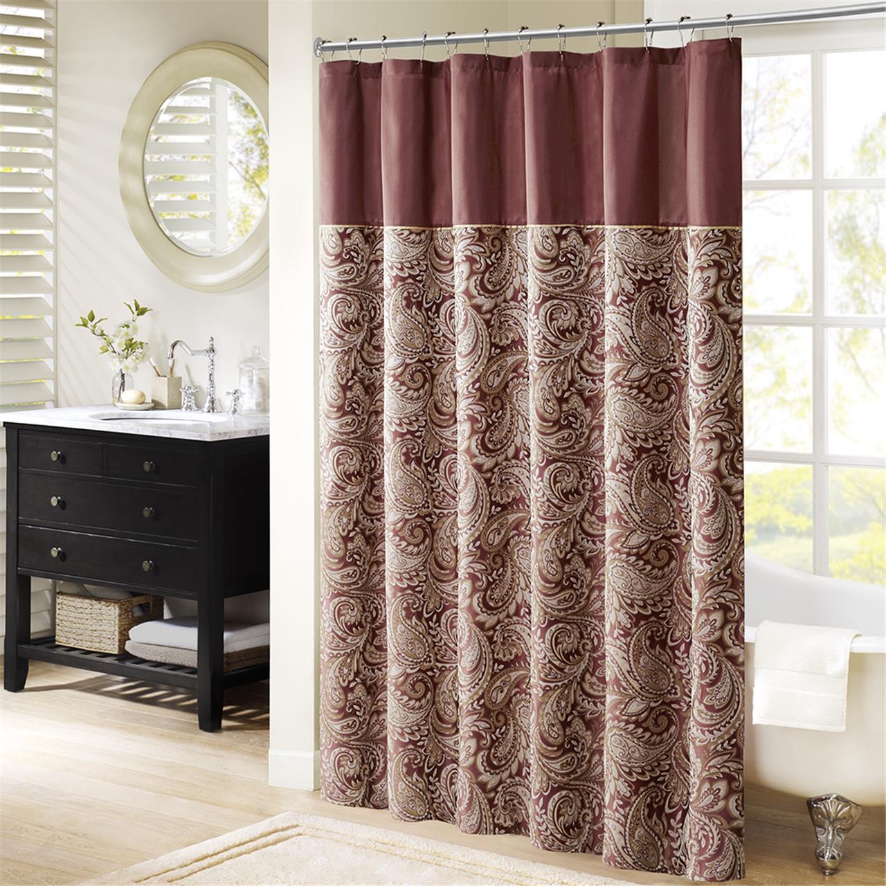 Aubrey Jacquard Shower Curtain