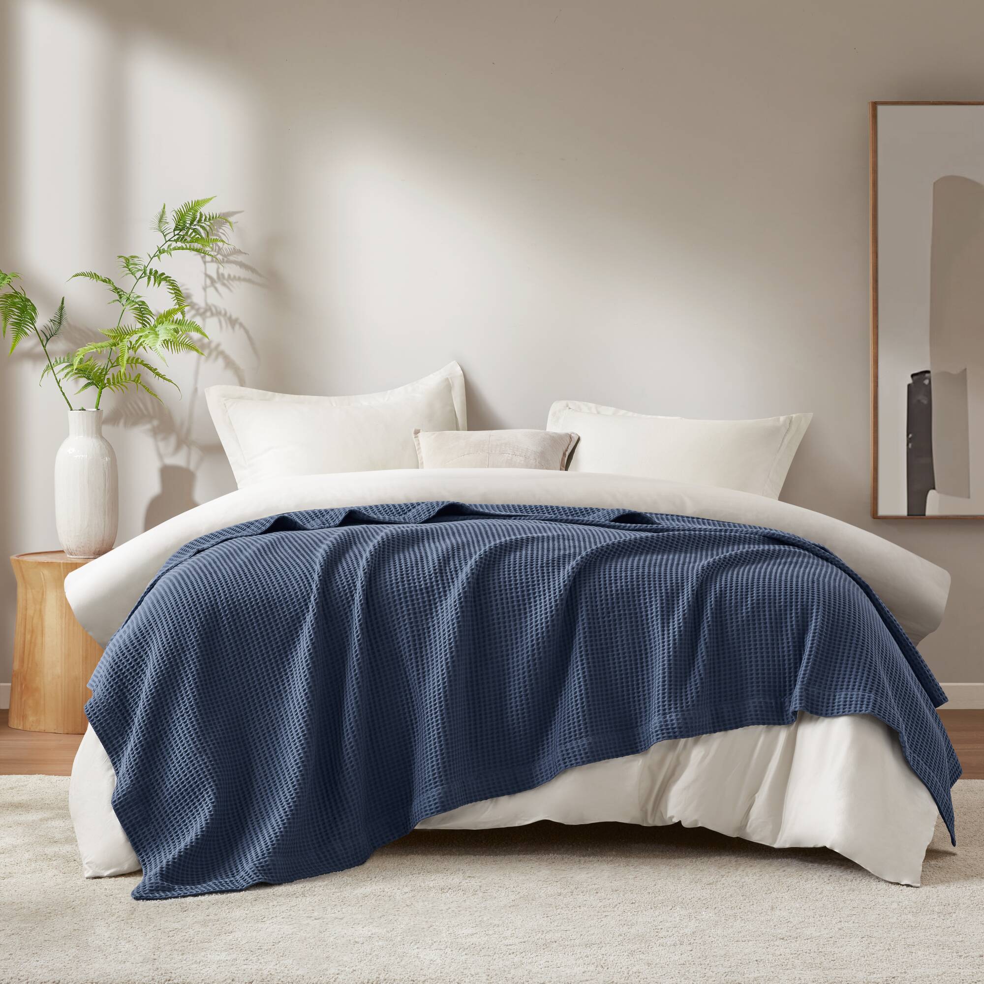 Cotton Waffle Weave Cotton Blanket