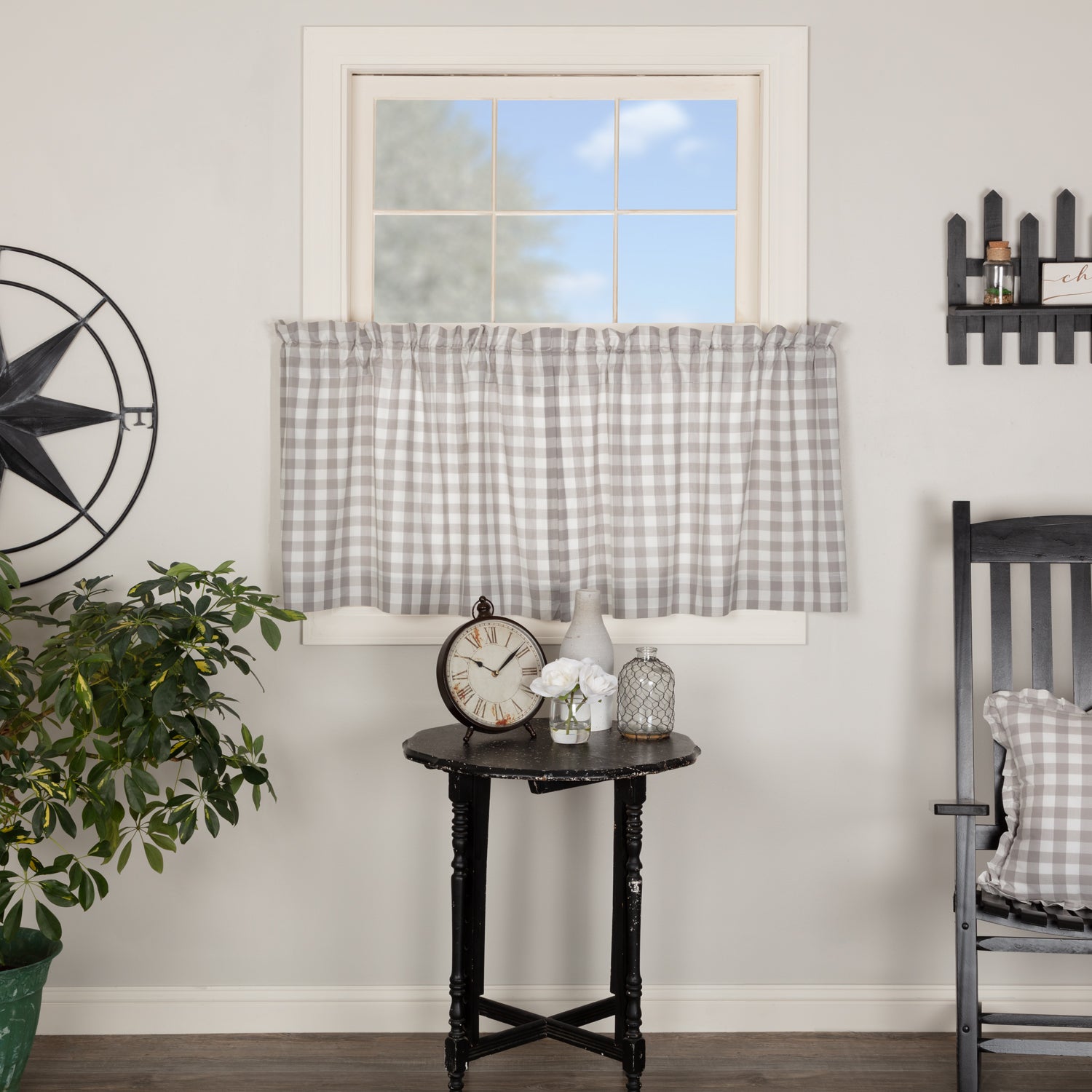 Annie Buffalo Grey Check Tier Set of 2 L24xW36