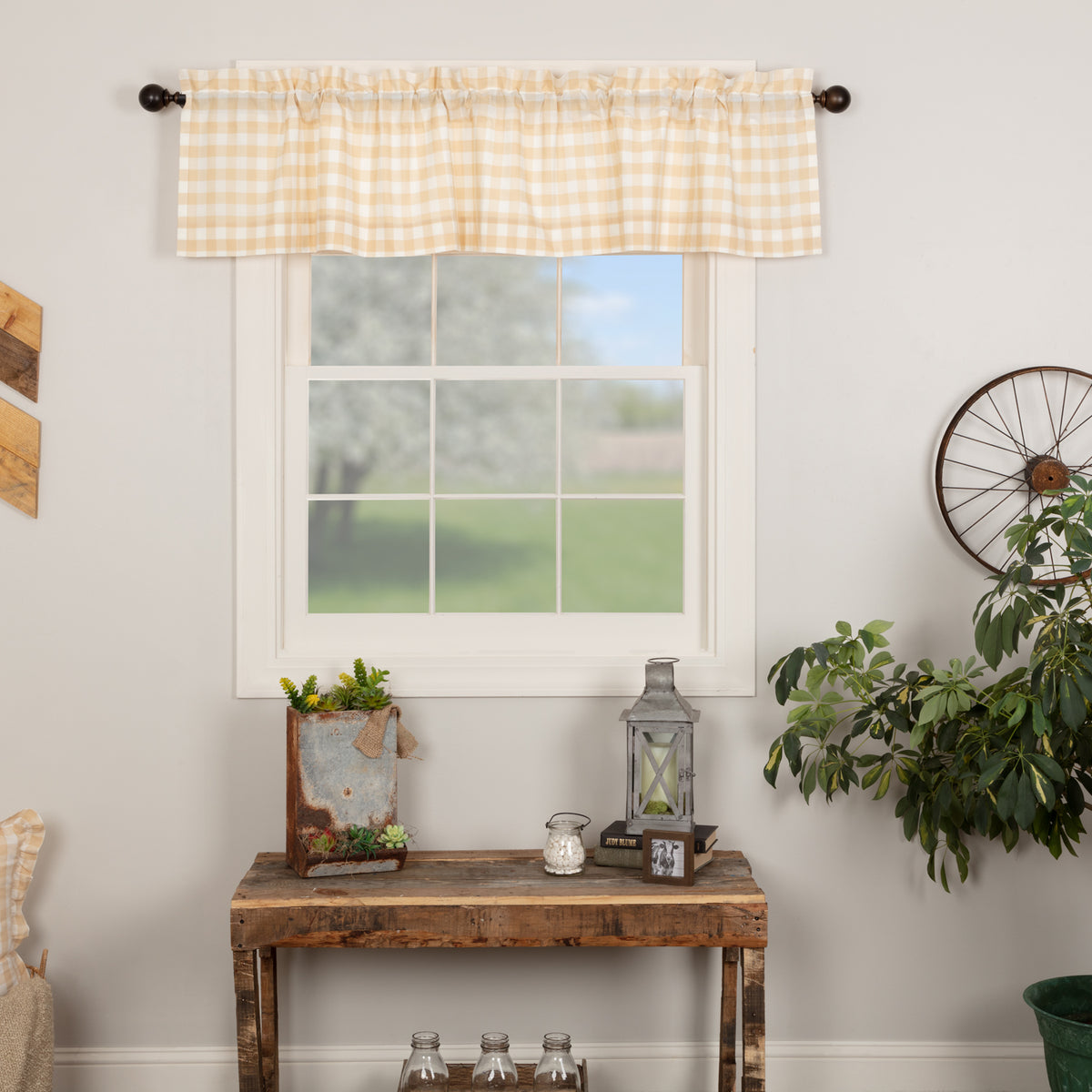 Annie Buffalo Tan Check Valance 16x72