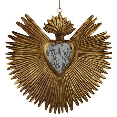 Milagro Heart with Mirror Antique