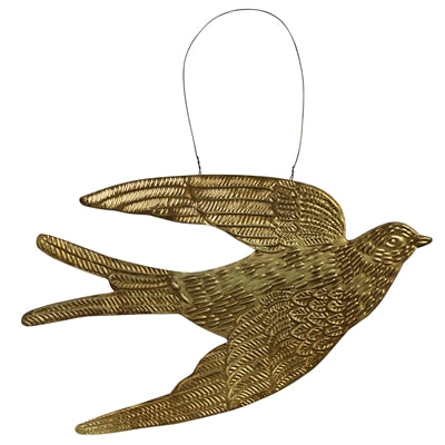 Bird Ornament, Antique Brass - Lrg