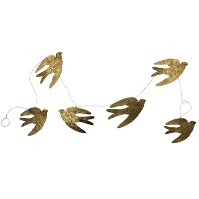 Bird Garland, Antique Brass