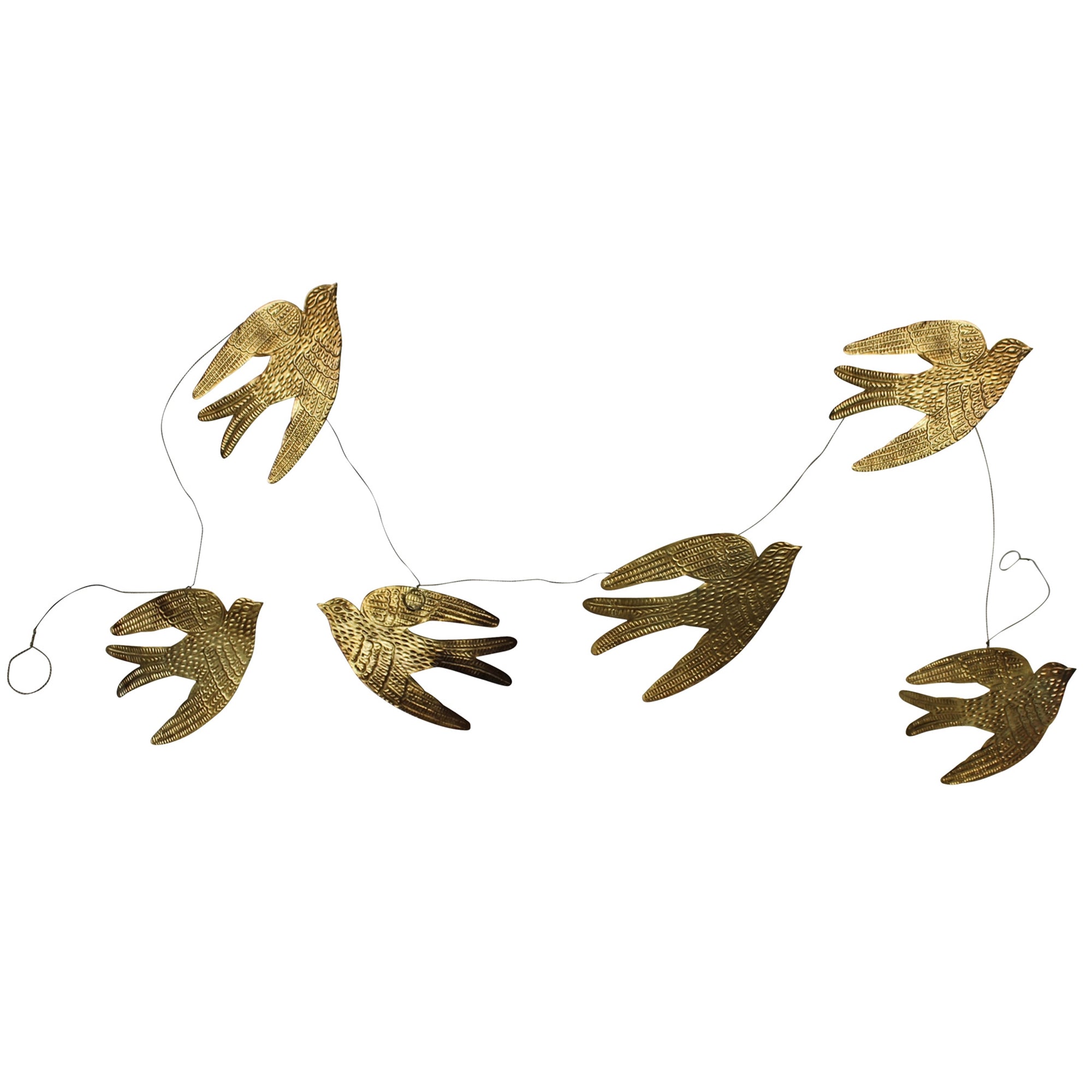 Bird Garland, Antique Brass