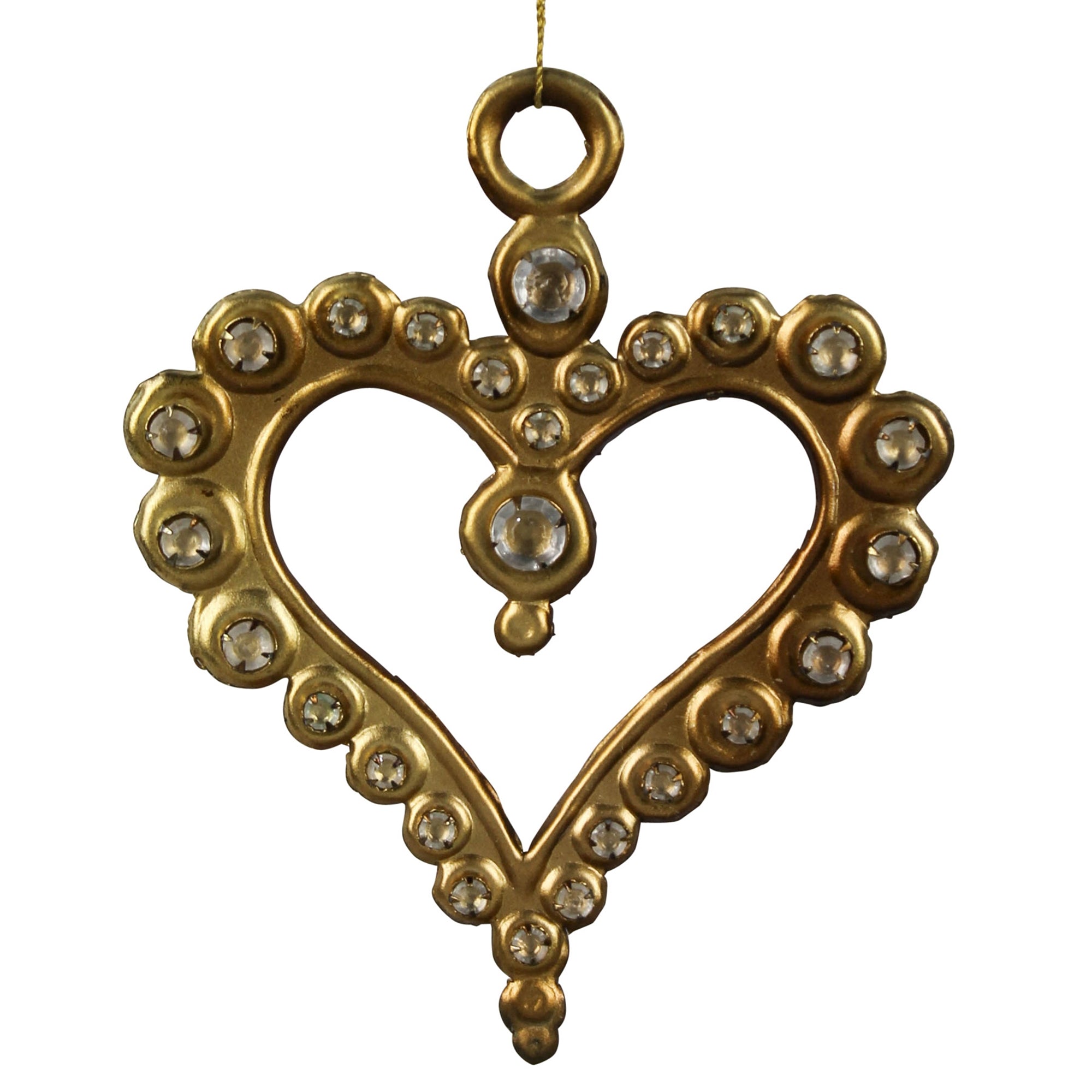 Heart Ornament, Antique Gold