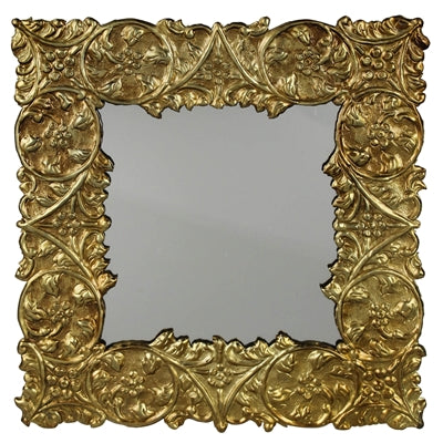 Metal Mirror, Antique Gold