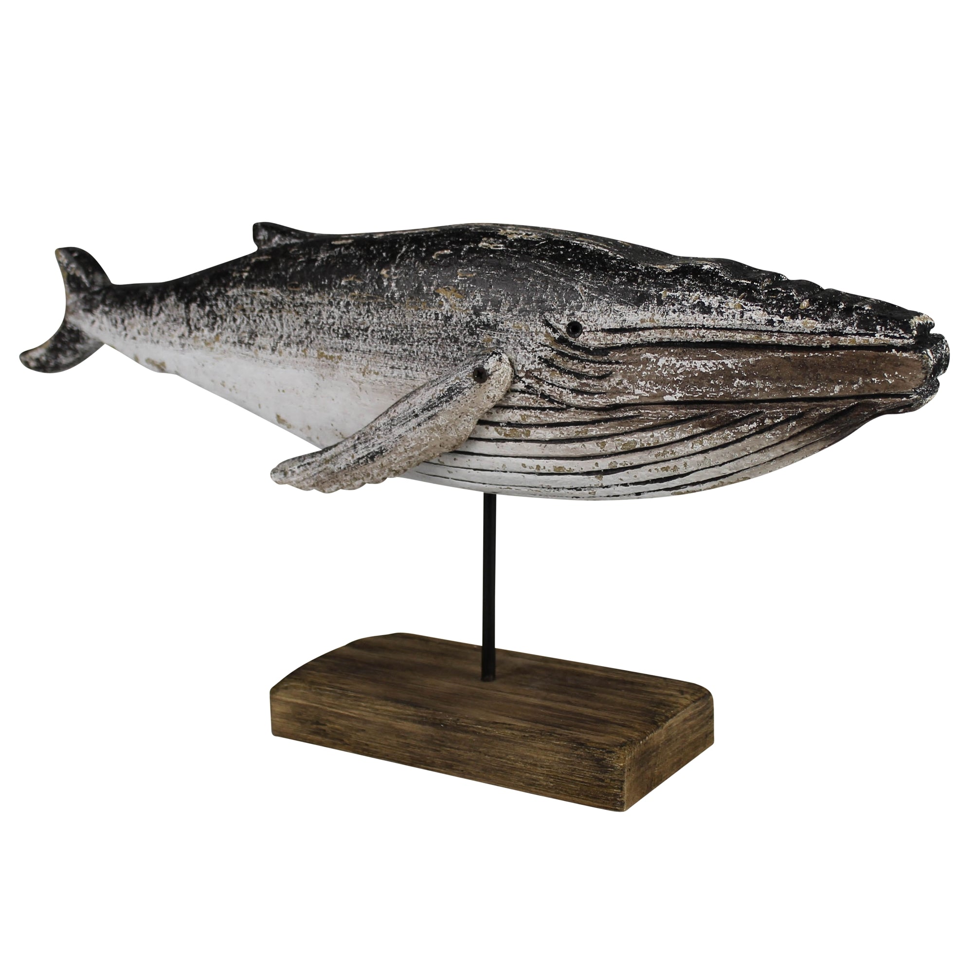 Blue Whale on Stand, Wood
