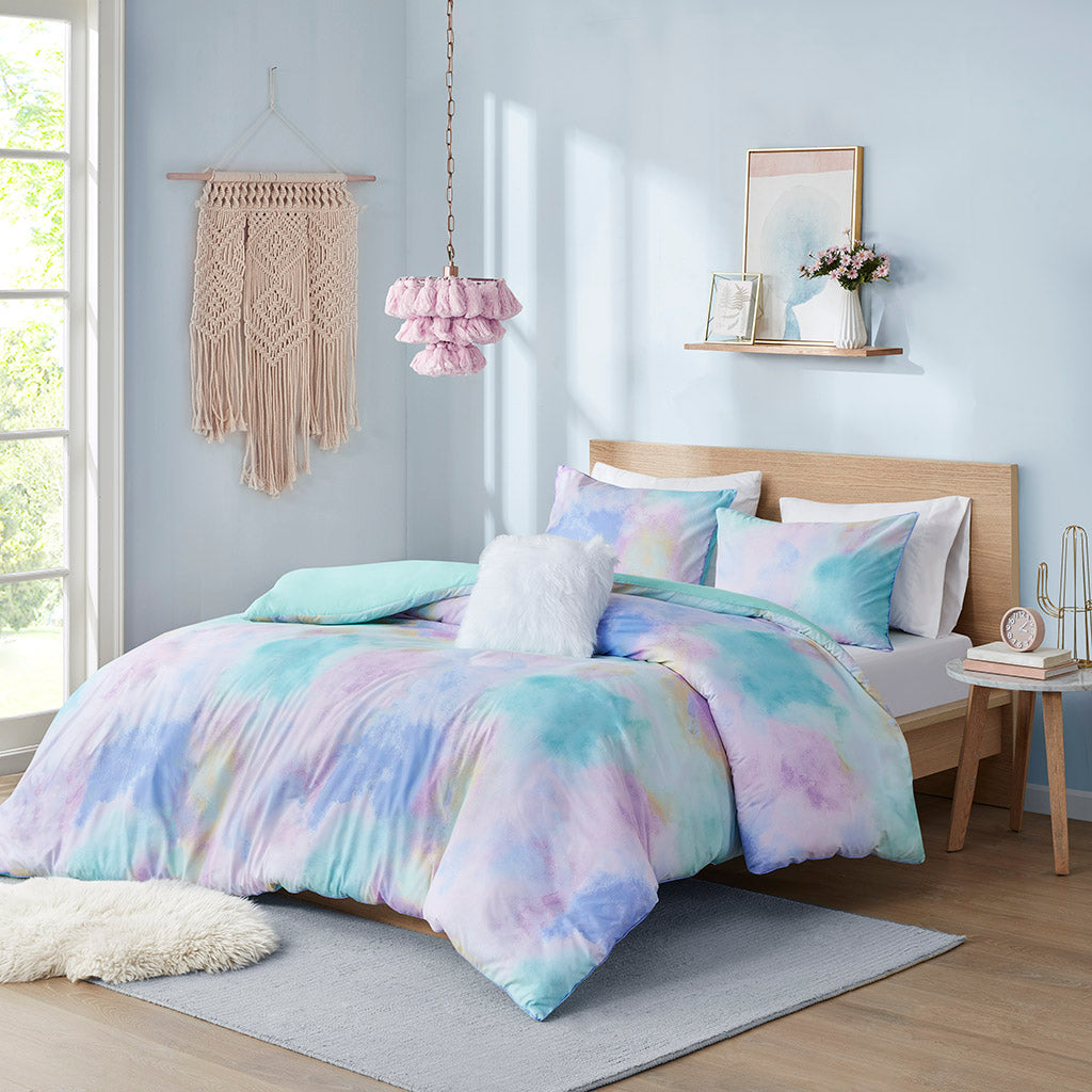 Cassiopeia Floral Striped Duvet Cover Set