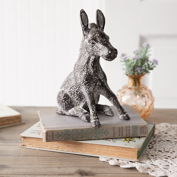 Large Cast Iron Donkey Figurine