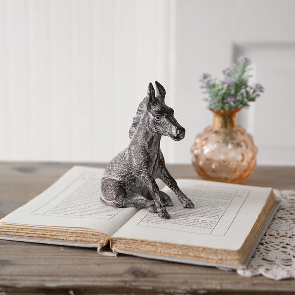 Small Cast Iron Donkey Figurine