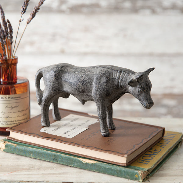 Large Cast Iron Bull Figurine