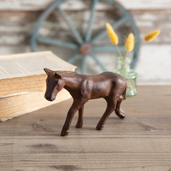 Large Cast Iron Horse Figurine