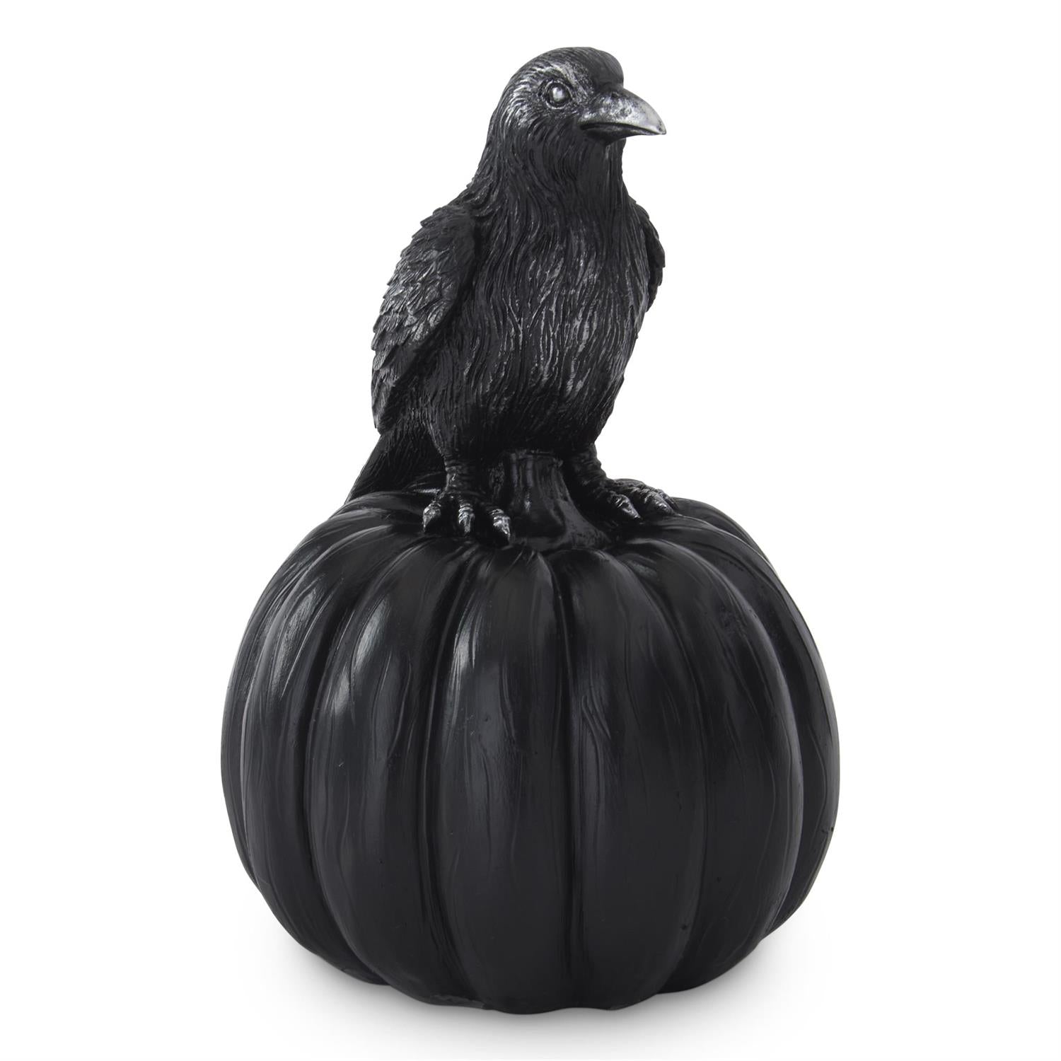 Black & Silver Raven w/ Pumpkin