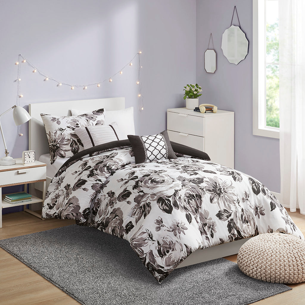 Dorsey Floral Print Comforter Set