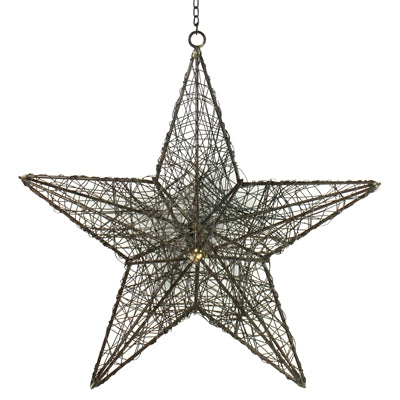 Wire Star - Lrg, Rust