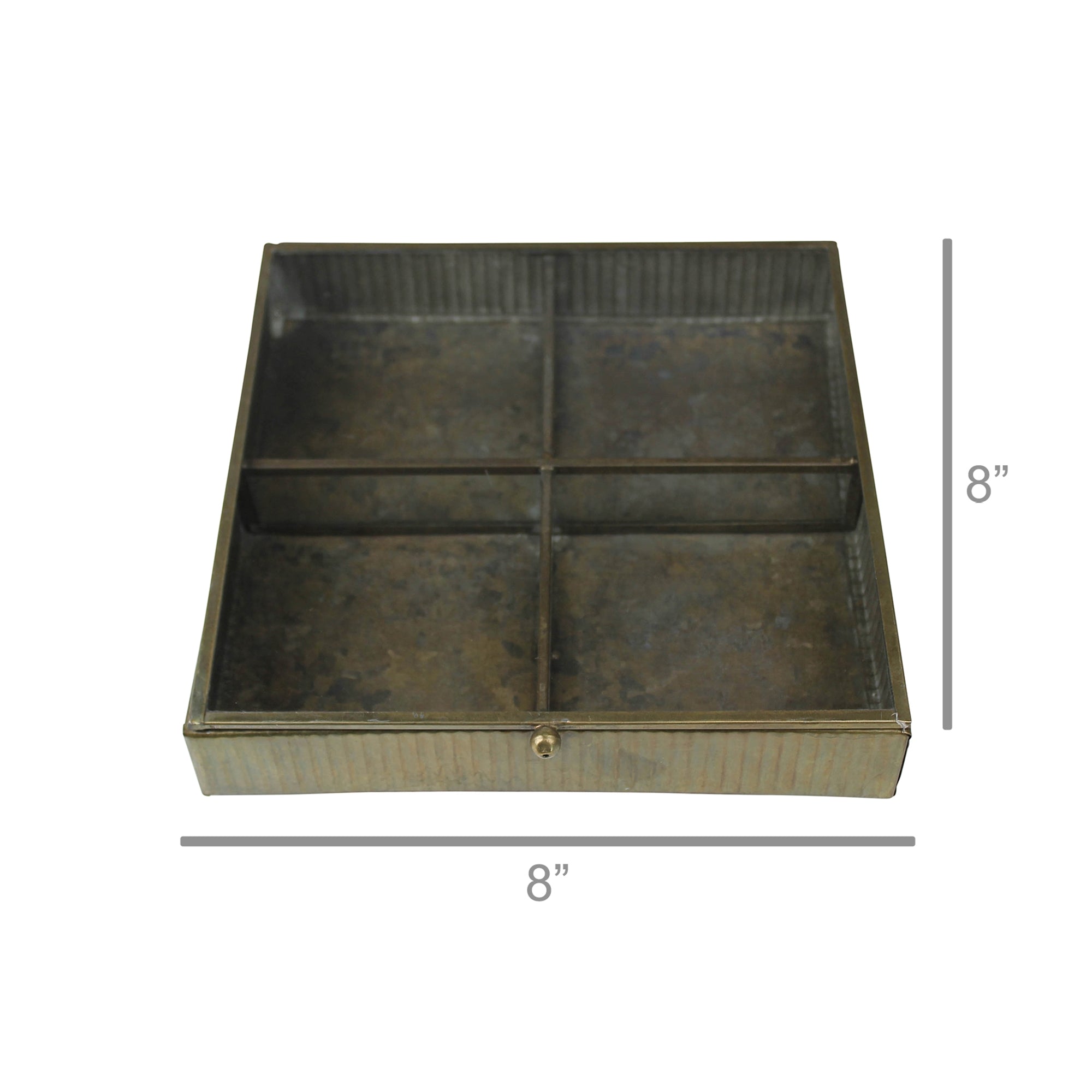 Antique Brass Box Square (L)
