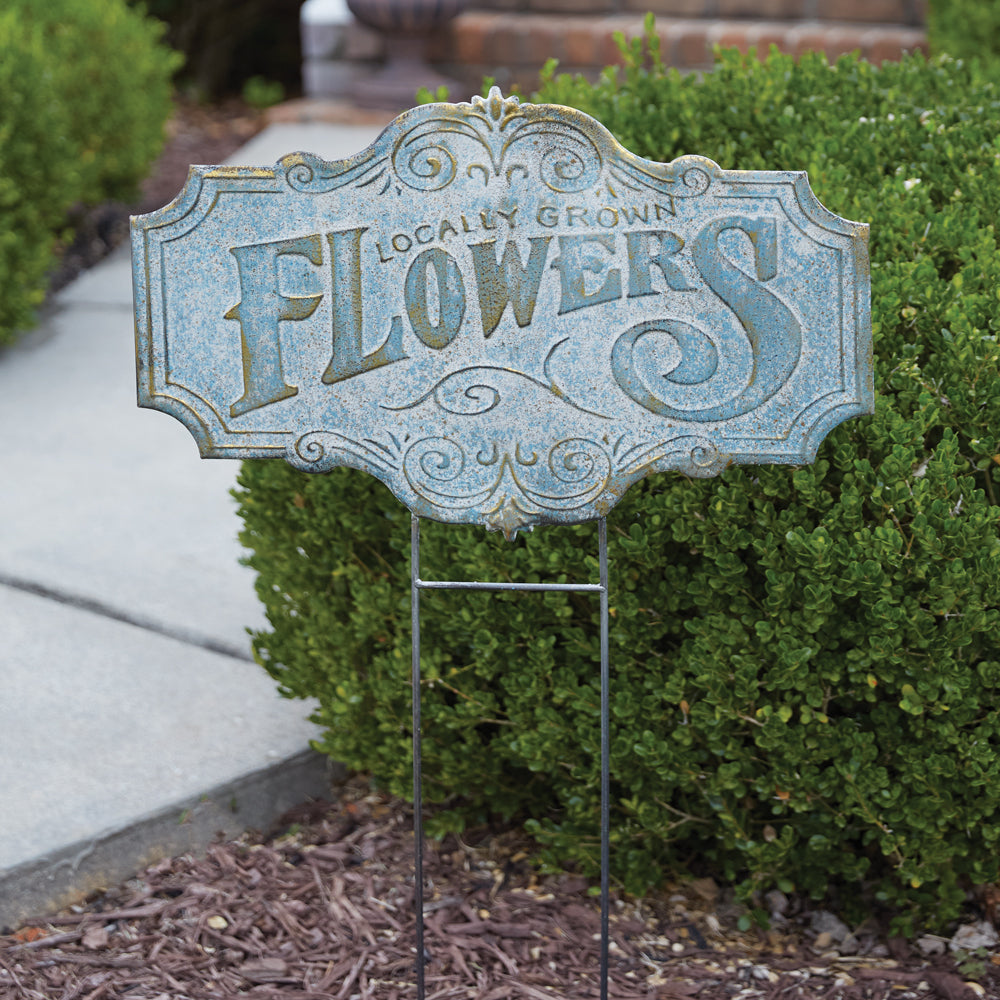 Locally Grown Flowers Yard Art