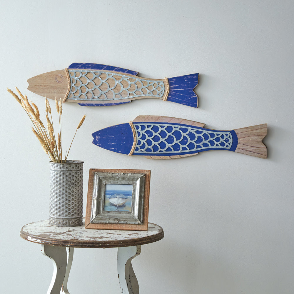 Fish Wood Wall Decor (S/2)