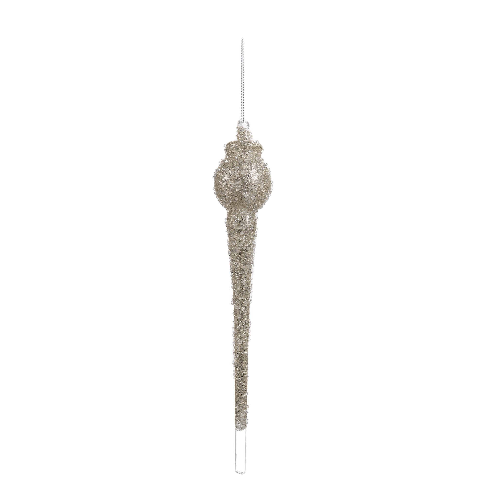 Beaded Glass Drop Ornament 14.5"H