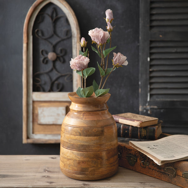 Large Craft Wood Vase