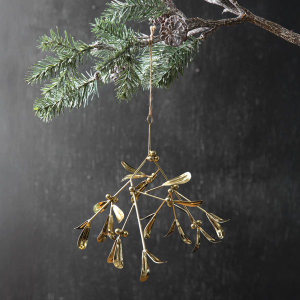 Gilded Mistletoe Hanging Decor