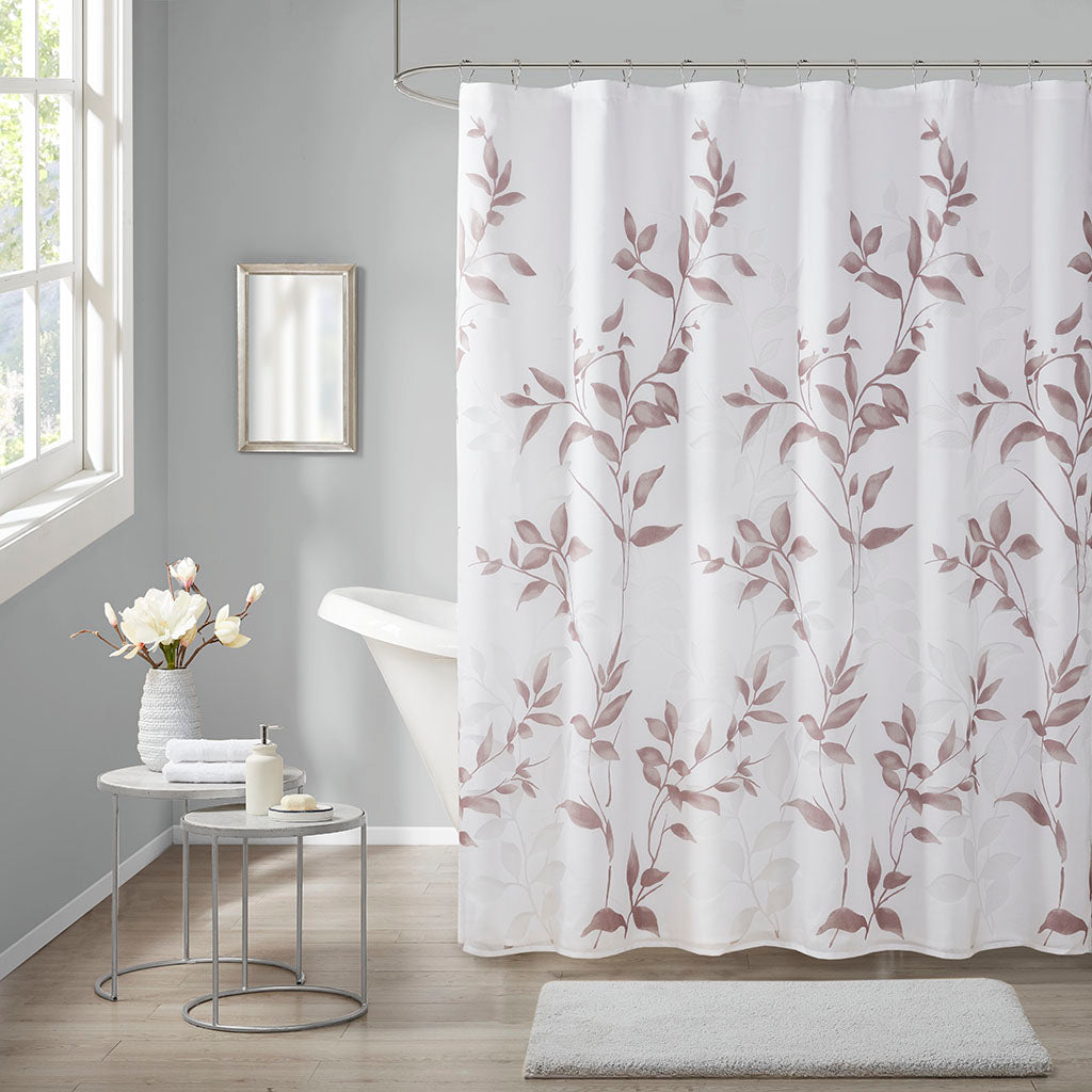 Cecily Cotton Floral Printed Shower Curtain